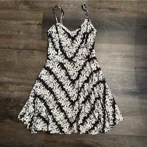 Black and White Floral Dress